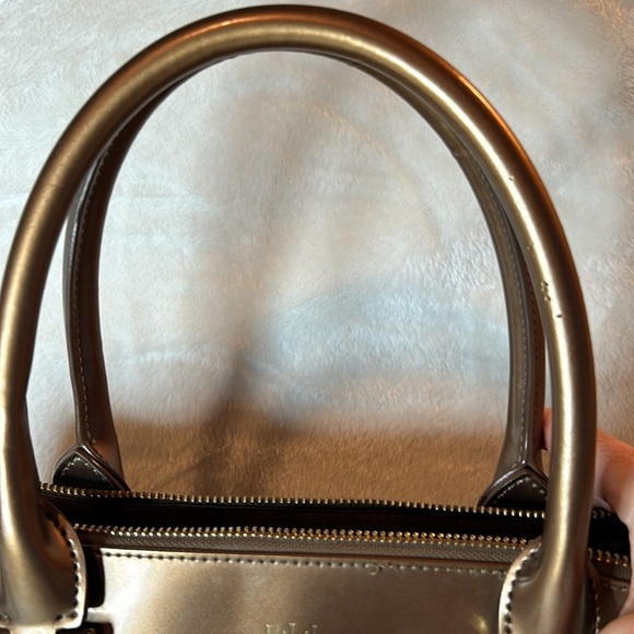 Lauren Ralph Lauren Newbury double zip satchel in metallic - Picture 10 of 14